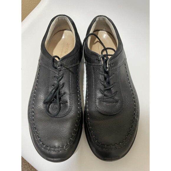 ECCO Men\'s Cross x Casual Sneakers Black Leather Lace Up Size 44 US Size 10-10.5 main image 7